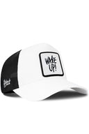 Gorra Blanco-Negro Trucker con Parche Wake Up