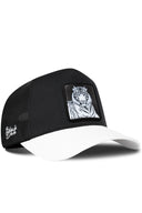 Gorra Blanco-Negro Trucker con Parche Tigre Bengala