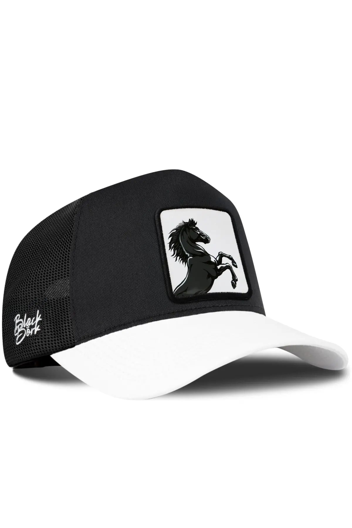 Gorra Negra Visera Blanca Trucker BlackBörk