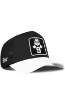 Gorra Blanco-Negro Trucker con Parche Panda