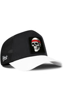 Gorra Blanco-Negro Trucker con Parche Calavera Cinta