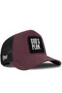 Gorra Café-Negro Trucker con Parche Gods Plan