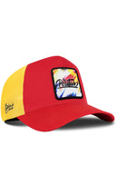 Gorra Rojo-Amarillo Trucker con Parche Be Positive
