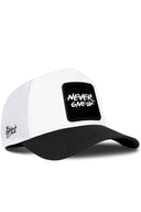 Black and White Cordura Trucker Cap