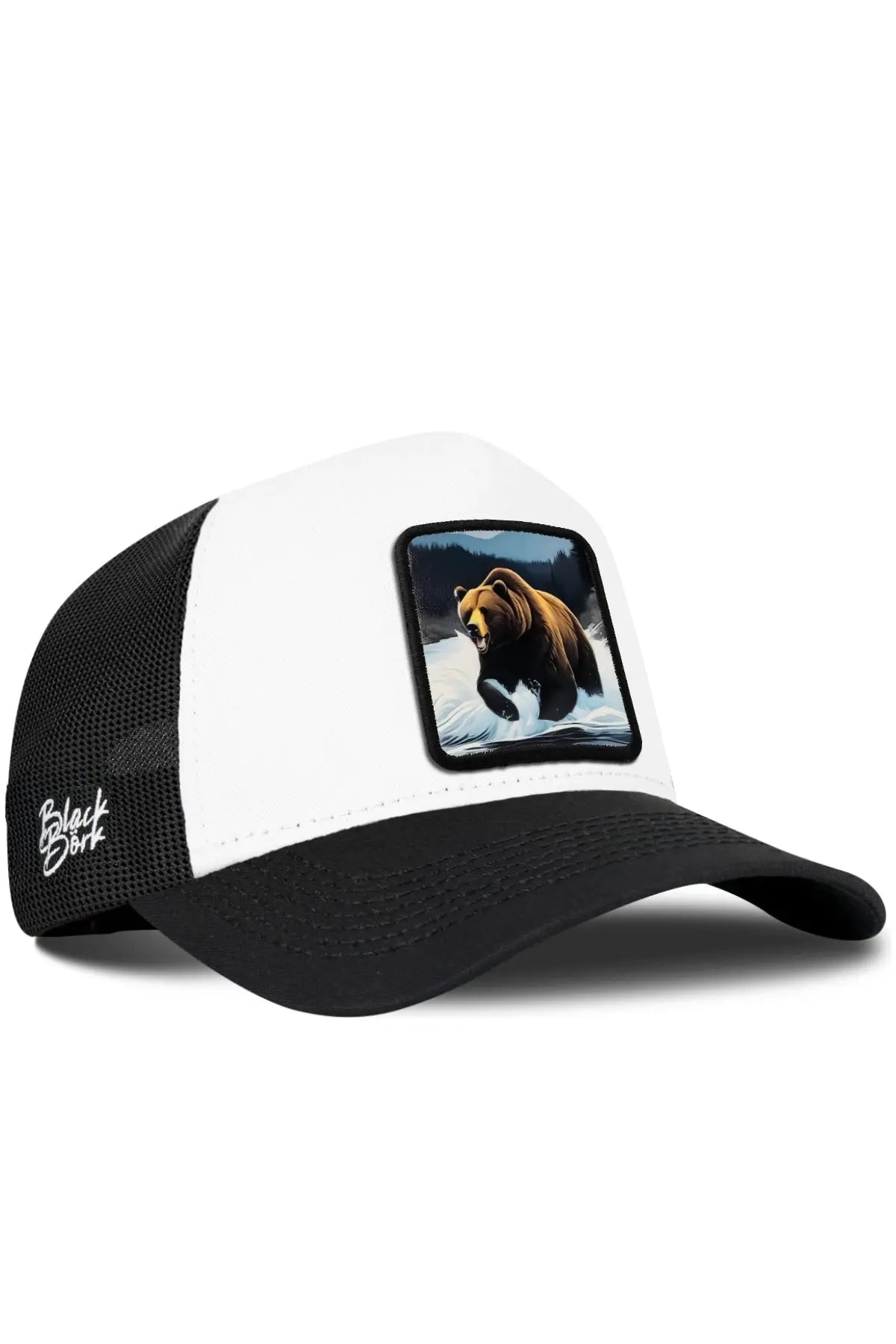 Gorra Blanco-Negro Visera Negra Trucker BlackBörk