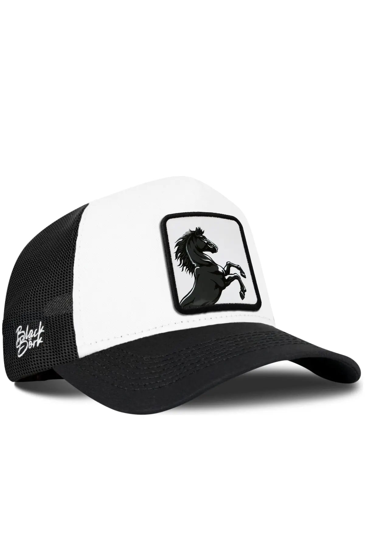 Gorra Blanco-Negro Visera Negra Trucker BlackBörk