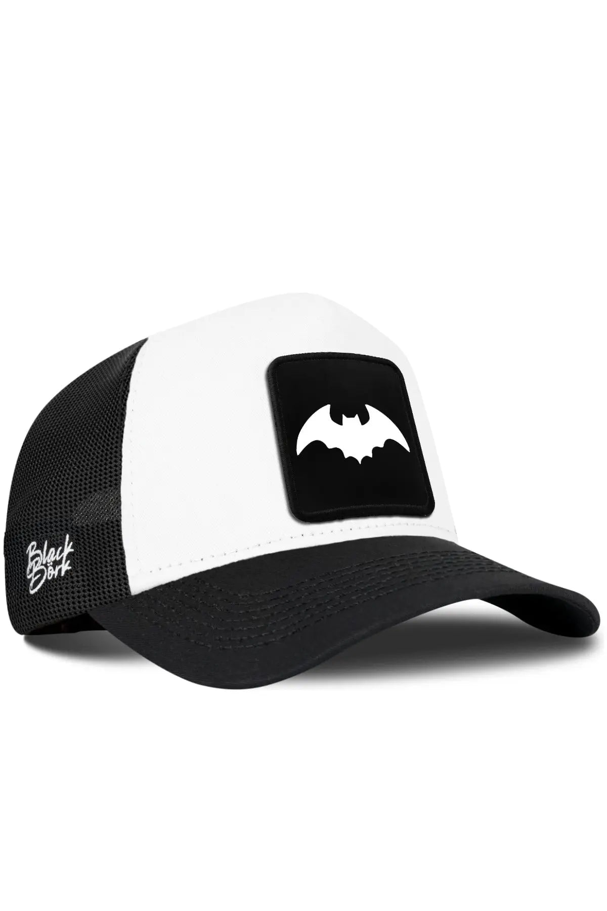 Gorra Blanco-Negro Visera Negra Trucker BlackBörk