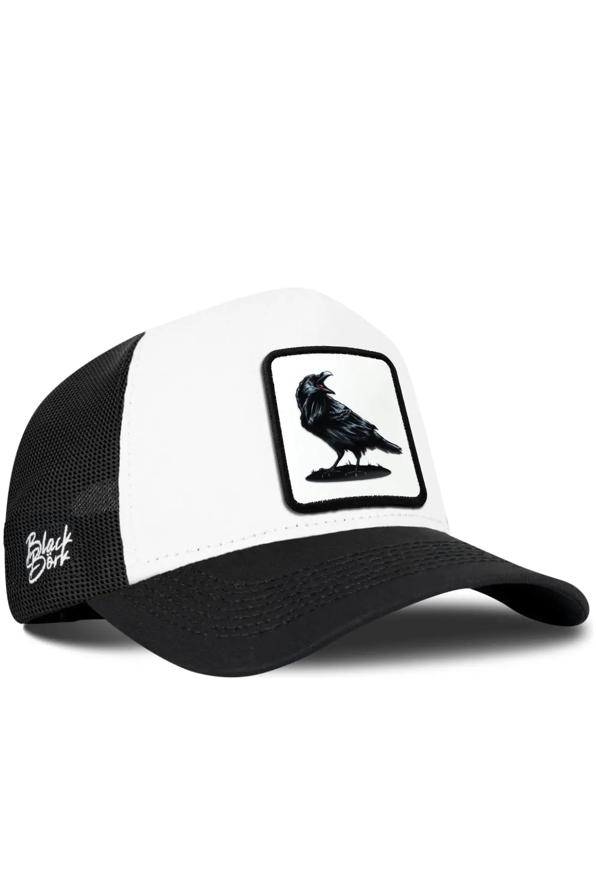 Gorra Blanco-Negro Visera Negra Trucker BlackBörk