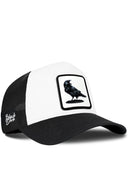 Black and White Cordura Trucker Cap