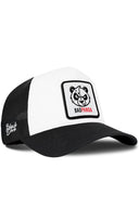 Black and White Cordura Trucker Cap