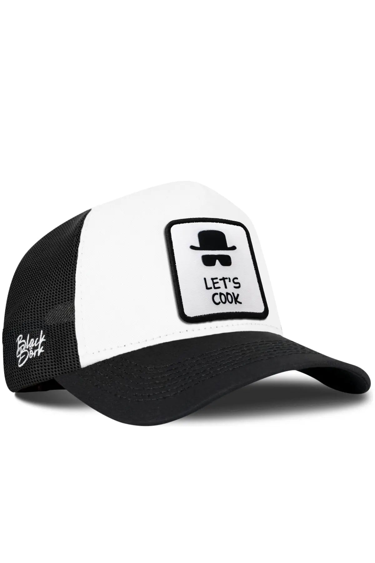 Gorra Blanco-Negro Visera Negra Trucker BlackBörk