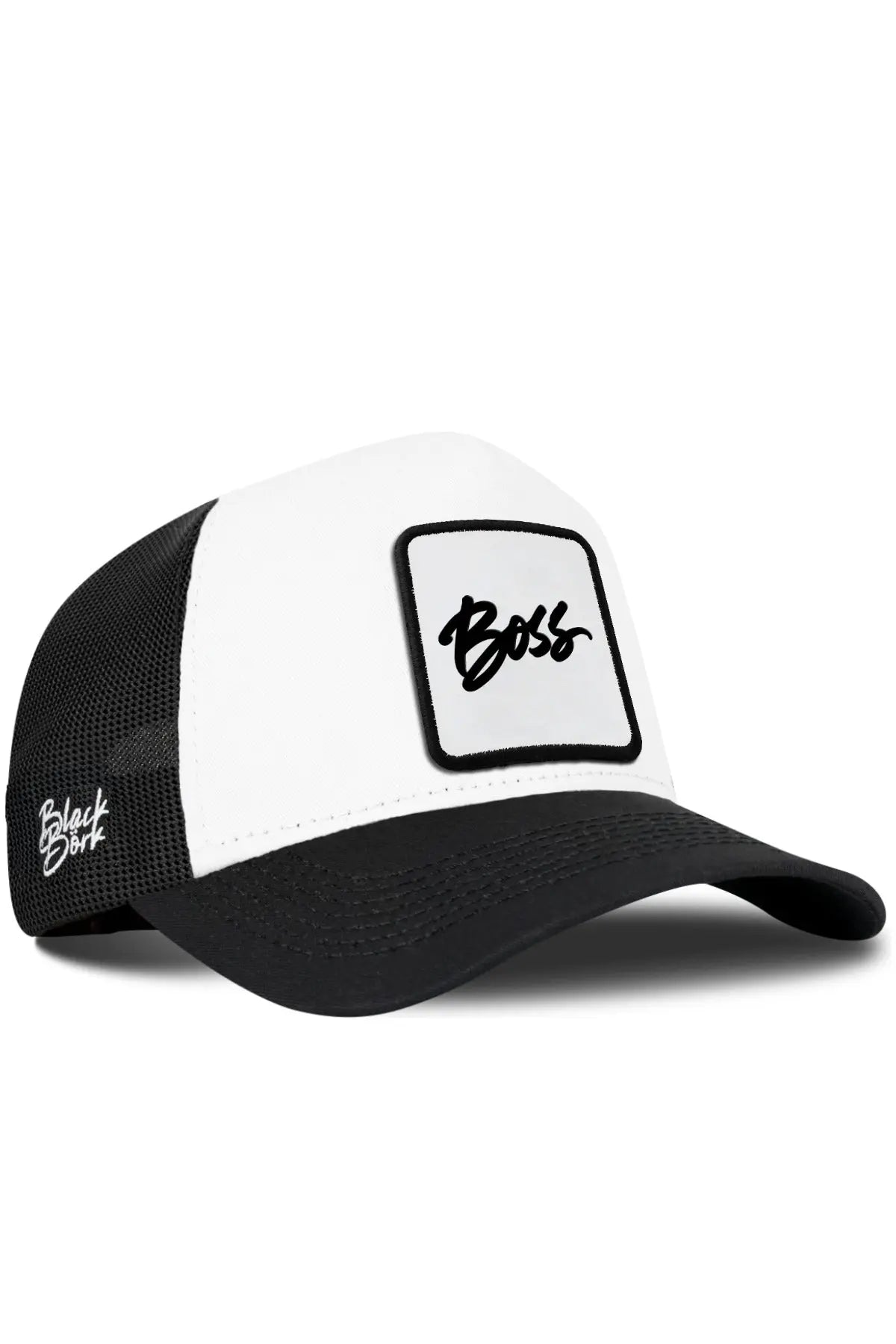 Gorra Blanco-Negro Visera Negra Trucker BlackBörk