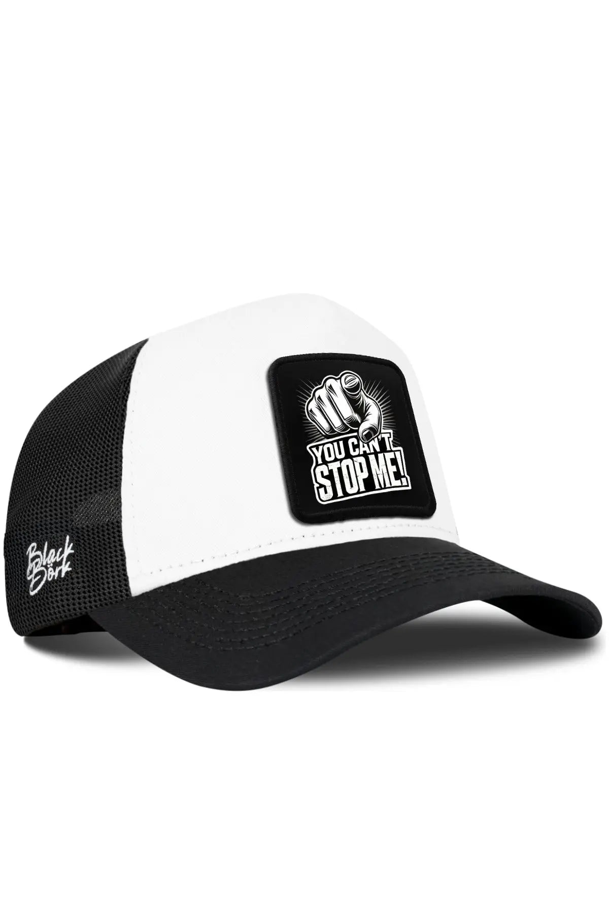 Gorra Blanco-Negro Visera Negra Trucker BlackBörk