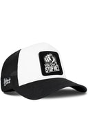Black and White Cordura Trucker Cap
