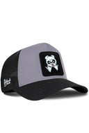 Gorra Negro-Gris Trucker con Parche Panda Rebelde