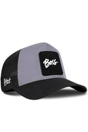 Gorra Negro-Gris Trucker con Parche Boss