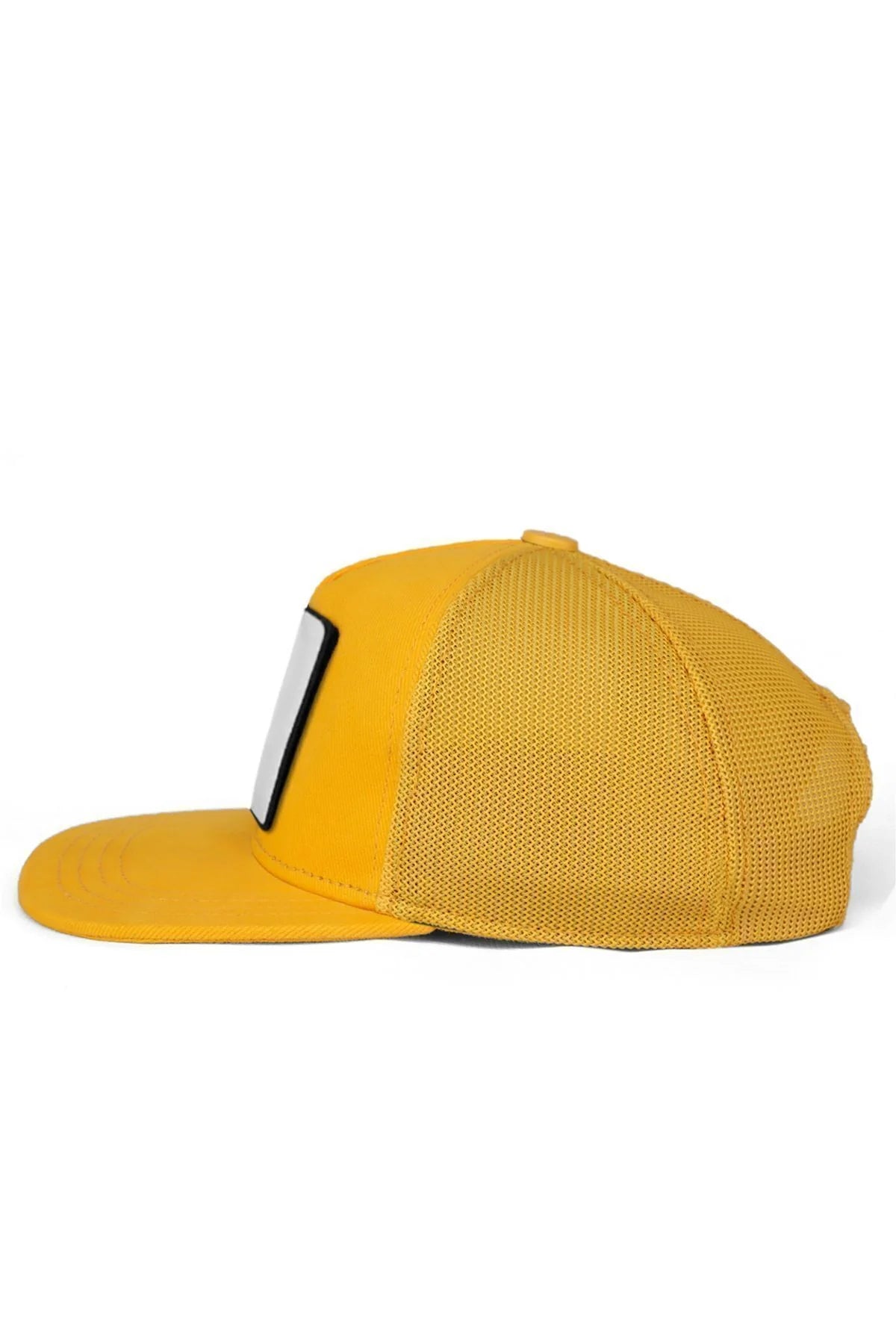 Gorra Amarilla Trucker Hip Hop Niños - Detalle de malla | BlackBörk España