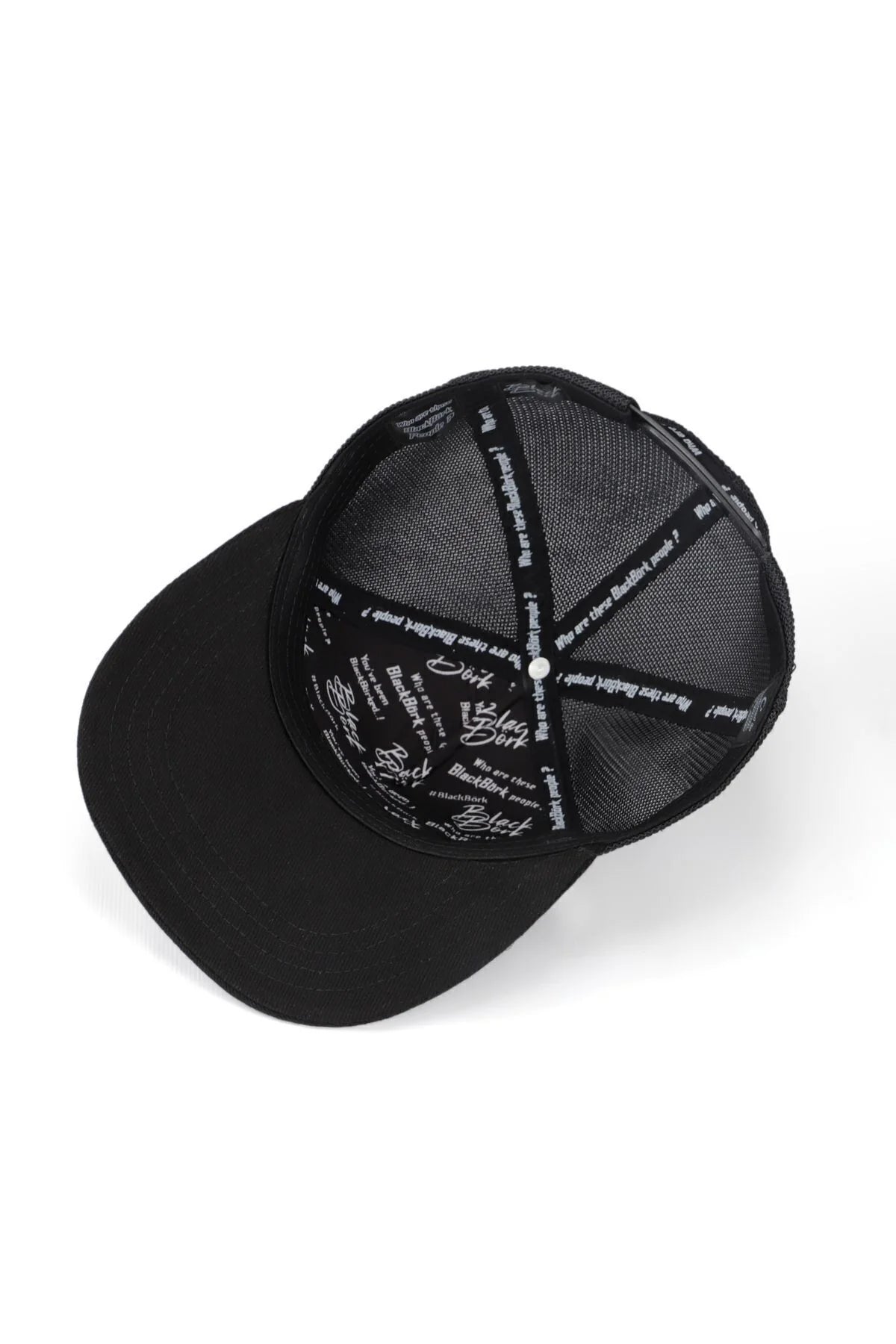 Gorra Negra Trucker Hip Hop Niños - Detalle de malla | BlackBörk España