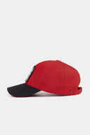 Gorra Negro-Rojo Seis Panel