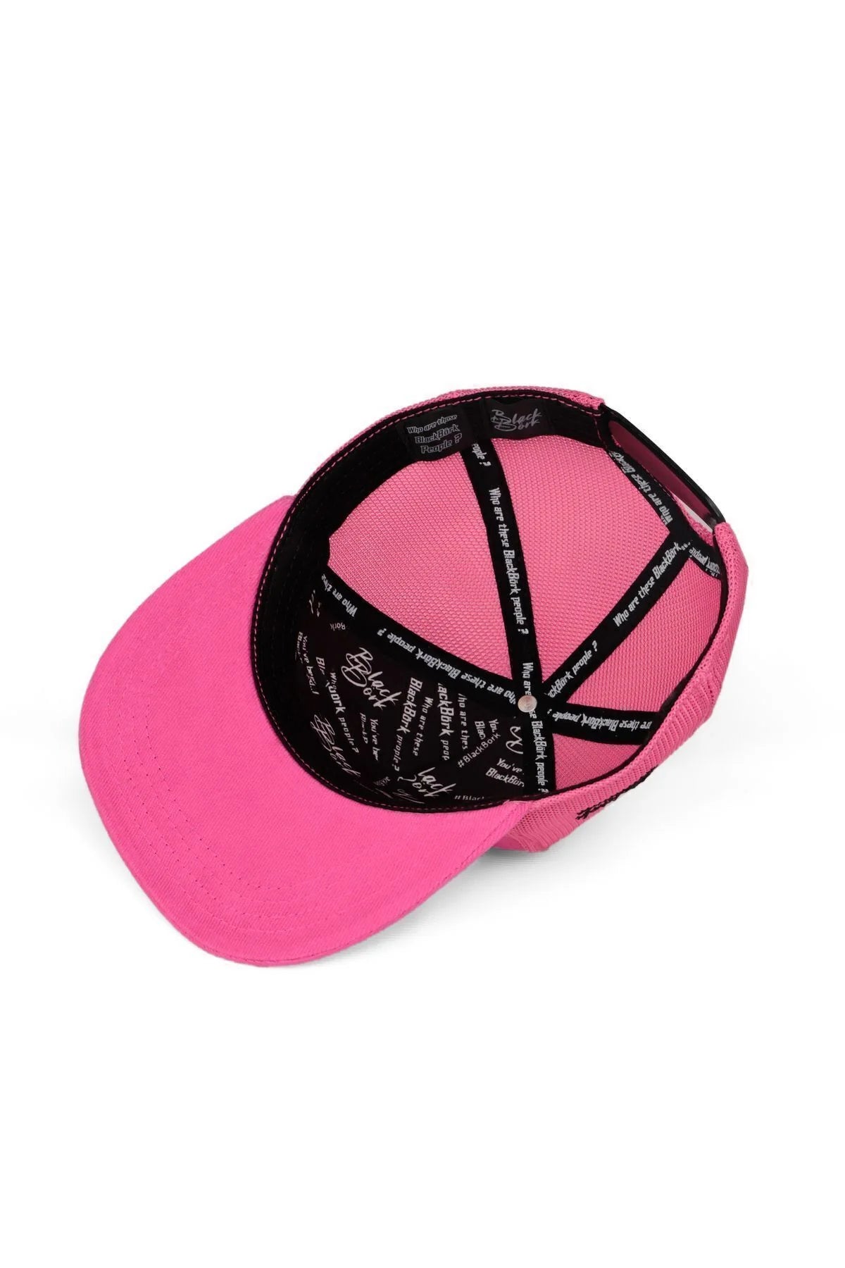 Gorra Rosa Trucker Hip Hop Niños - Vista trasera con logo | BlackBörk España