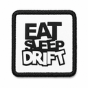 Parche Eat Sleep Drift para Gorras BlackBork