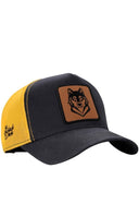 Gorra Azul Marino - Amarillo Hip Hop Premium con Parche Lobo
