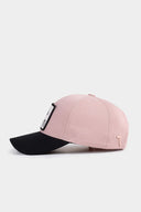 Gorra Six Negro - Salmón Béisbol con Parche caballo