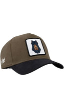 Gorra Negro Caqui Béisbol con Parche perro