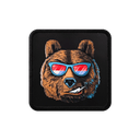 Gorra Six Negro - Ladrillo con Parche oso