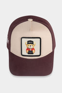 Gorra Café Beige Béisbol con Parche oso sonriente