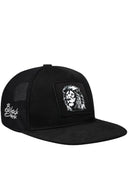 Gorra de Negro Hip Hop Niños Trucker con Parche NEVER GIVE UP
