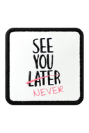 Gorra de Burdeos - Negro Hip Hop Premium con Parche See You Later Never