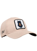 Gorra Six Beige Béisbol con Parche perro