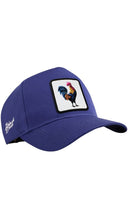 Gorra Azul Béisbol con Parche Gallo