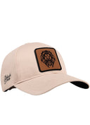 Gorra Six Beige Béisbol con Parche León