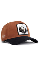 Gorra Azul Marino Camel Béisbol con Parche lobo