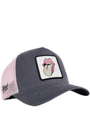 Gorra Antracita - Rosa Polvo Hip Hop Premium con Parche labio