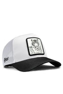 Black and White Cordura Trucker Cap