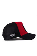 Gorra Negro Rojo Hip Hop Premium con Parche ciervo