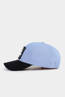Gorra Six Negro - Azul Hielo Béisbol con Parche Queen