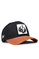 Gorra Ladrillo Negro Béisbol con Parche lobo
