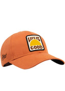 Gorra Six Ladrillo Béisbol con Parche Life is Good