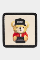Gorra Rojo Béisbol con Parche oso sonriente