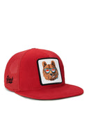 Gorra Rojo Hip Hop Niños Trucker con Parche Oso