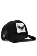 Gorra Negro Béisbol con Parche Águila