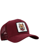 Gorra Burdeos Hip Hop Premium con Parche zorro