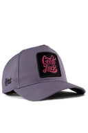 Gorra Gris Béisbol con Parche Good Luck