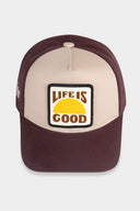 Gorra Café Beige Béisbol con Parche Life is Good