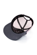 Gorra Antracita - Rosa Polvo Hip Hop Premium con Parche labio