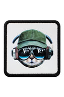 Gorra Blanco Béisbol con Parche gato